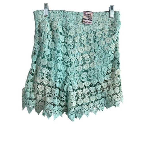 Wallflower Women's Lace shorty Shorts - Mint Green - Picture 9 of 9